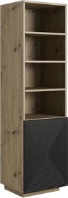 Dulap 50 cm Asha - artizanal / negru mat