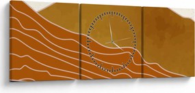 Tablou - Muntele de design Spacefrog N⁰1 (cu ceas) (90x30 cm)