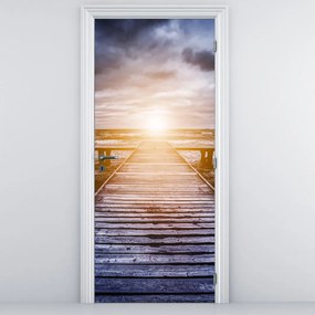 Fototapet pentru ușă - ponton la soare (95x205cm)