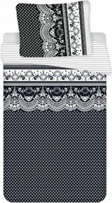 Lenjerie de pat din bumbac pentru 2 paturi CANZONE BLACK, negru Dimensiune lenjerie de pat: 2 buc 70 x 90 cm | 2 buc 140 x 200 cm