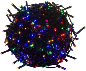 Iluminat LED de Crăciun - 40 m, 400 LED colorat, cablu verde