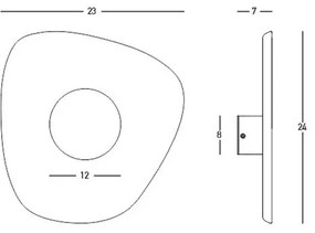 Aplica LED design modern decorativ ACOUSTIC negru/gri
