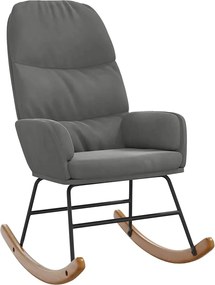 vidaXL Scaun balansoar, gri închis, catifea