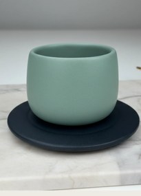 Pahar cafea NOVUM Mint Green Cappucino 330ml Flat White, Latte