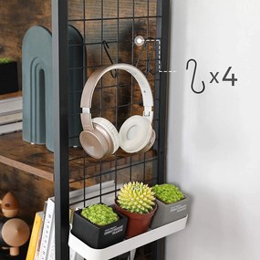 Biblioteca TAYLOR 5 rafturi 155x74 cm, rustic maro