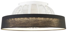Ventilator de tavan negru cu efect de stea 47cm Incl. LED Dimmabil cu telecomandă - Emily