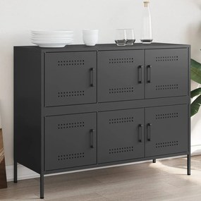 vidaXL Dulap, negru, 100,5x39x79 cm, oțel