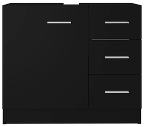 Masca de chiuveta, negru, 63 x 30 x 54 cm, PAL Negru, 1