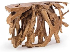 Consola finisaj natural din lemn de Teak, 120x40x77 cm, Solidad Bizzotto