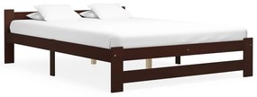 322017 vidaXL Cadru de pat, maro închis, 180x200 cm, lemn masiv de pin