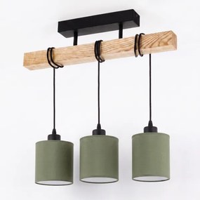 Brilagi - Lustră aplicată de tavan NUBILA 3xE27/60W/230V pin/verde
