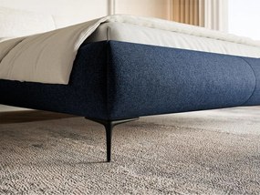 Pat matrimonial 180 cm Octave 180B (cu somieră) (albastru marin + negru). 1099976