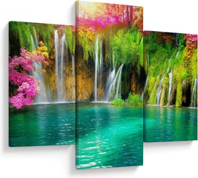 Tablou - Cascada, Lacurile Plitvice, Croația (90x60 cm)