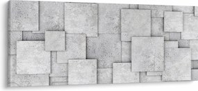 Tablou - Abstracție cu faianță de beton (120x50 cm)