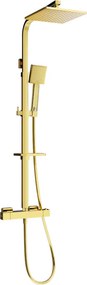 Mexen CQ45 set de duș suprapus cu pară de duș și baterie termostatică, auriu - 772504595-50