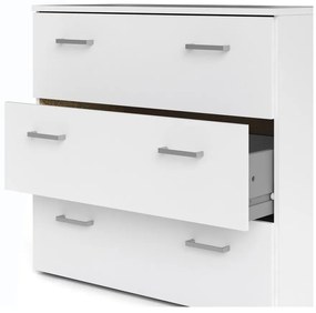 Comodă albă joasă 74x70 cm Space – Tvilum