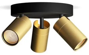 Spot pentru baie Philips IDRIS 3xGU10/5W/230V IP44 negru/auriu