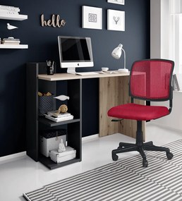 Masă PC, stejar artisan/grafit-antracit, ANDREO