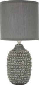 Veioză gri din ceramică cu abajur textil (înălțime 30,5 cm) Points – Mauro Ferretti