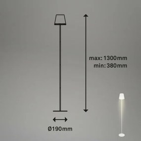 Lampadar LED tactil dimabil Briloner 1438016 LED/3,5W/5V 3000K 130 cm alb