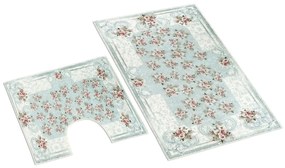 Set de covoare de baie Bellatex Orient cutrandafir 3D, 60 x 100 cm, 60 x 50 cm