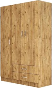 Dulap GRD0502, stejar, PAL melaminat, cu 3 usi si 2 sertare, 120x47x18