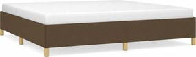 vidaXL Cadru de pat fără saltea, maro închis, 200x200 cm, textil
