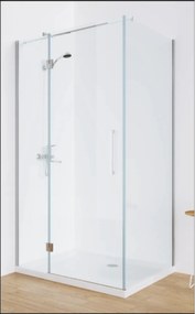 Cabina de Dus Walk-In HouseXL UrbanGlass Premium, 120x80x190 cm, Sticla Securizata 8mm, Reversibila, Geam Gri Fumuriu sau Transparent (Culoare: