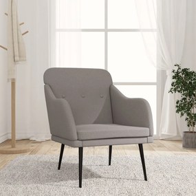 351479 vidaXL Fotoliu, gri taupe, 63x76x80 cm, textil