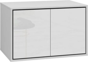 Dulap lemn masiv baie Irvella pentru chiuvetă, 78 × 51 × 48 cm - Crem
