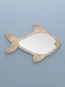 Oglinda de perete, din lemn, forma de peste, Fish
