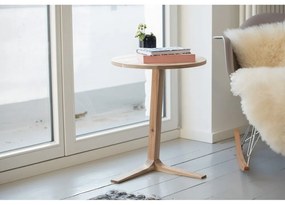 Măsuță auxiliară rotundă din lemn masiv de acacia ø 40 cm Acina – Wenko