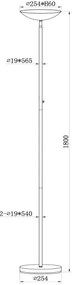 Lampadar LED dimabil Lucide 19791/20/31 ZENITH LED/20W/230V alb