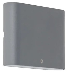 Aplică antracit 11,5 cm cu LED inclus IP65 - Batt