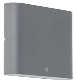 Aplică antracit 11,5 cm cu LED inclus IP65 - Batt