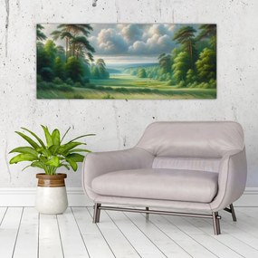 Tablou - Peisaj verde (120x50 cm)