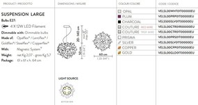 Lustra design unicat realizat manual Veli Gold Large, 60cm