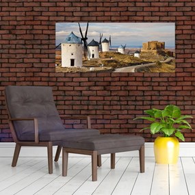 Tablou - Morile de vânt din Consuegra, Spania (120x50 cm)