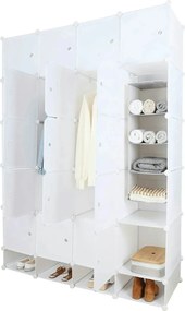 Dulap ZAFOD, alb, metal/plastic, cu 12 usi, 148x46x202 cm