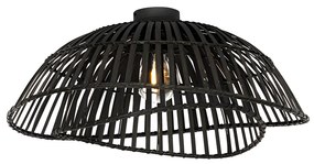 Plafoniera orientala din bambus negru 62 cm - Pua