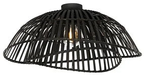 Plafoniera orientala din bambus negru 62 cm - Pua