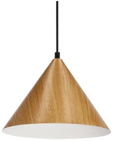 Lustră maro cu abajur din sticlă ø 25 cm Dunca – Candellux Lighting
