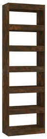 813611 vidaXL Bibliotecă/Separator cameră, stejar afumat, 60x30x198 cm