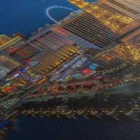 Tablou - Las Vegas (cu ceas) (90x30 cm)