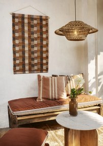 Covor din iută țesut manual cu model geometric, 120×180 cm, „Jute Rug"