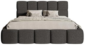 Pat matrimonial 140 cm Cirsten 140 (cu somieră) (cu sp. depozitare) (grafit). 1099538