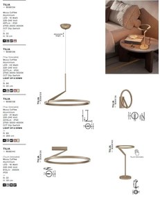 Plafoniera LED design minimalist TILIA moca coffee