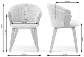 Scaun Gurman (bej + stejar). 1111074