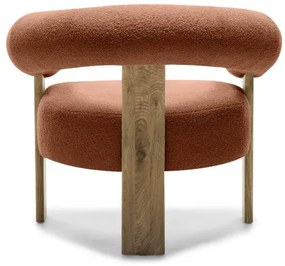 Fotoliu design maro KOKEI, stejar