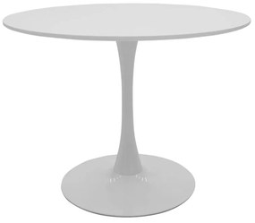 Masa Bucatarie/Dining Brox Rotunda MDF Alba Diametru 100 Cm